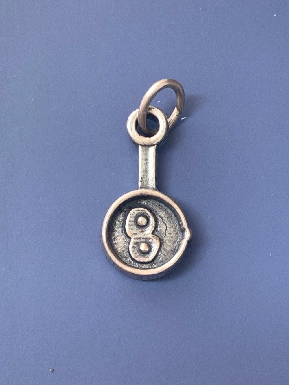 .925 Frying Pan Sterling Silver Jewelry Charm #cooking